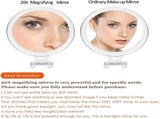 20X Magnifying Hand Mirror Two Sided Use for Makeup Application, Tweezing, and Blackhead/Blemish V178-14421
