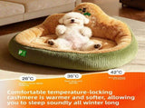 Pet Bed Dog Bed Cat Bed Winter Warm Pet Bed Money Tree Backrest Temperature - Green - Size M50-40-23 V1347-136-46870-GRN-M50-40-23