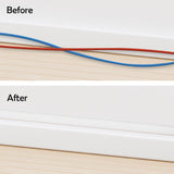 TV Cord Hider Flexible Wall Cord Cover Low Profile Silicone Cable Raceway Self Adhesive Cut to V1258-DP02-WO-978