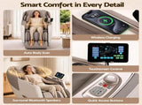 Livemor Elite 4D Massage Chair Recliner, SL Track Zero Gravity & Heat Auto Body Scan, 12 Auto FBMC-B-OREN-BK