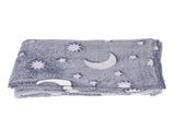 1.5x2m Luminous Blanket Double Side Flannel Star Moon Design Soft Glow in The Dark Blanket for V1294-YM0523-3117220043214
