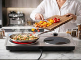 Devanti 2 Hobs Ceramic Cooktop Electric Hot Plate Infrared Knob Control 2400W CCT-B-2B-2Z-KNOB-SS