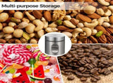 3PCS Stainless Steel 20oz Food Storage Jars with Clear Glass Window, Airtight Coffee Tea V1369-AZ3-W-08797