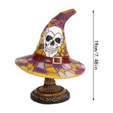 Halloween Witch Lamp, 5.9" Inspired Witch Hat Lamp, Gothic Spooky Witches Decor with Holding V1366-AZ2-W-18285