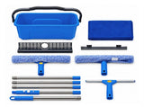 Traderight Window Cleaning Kit With Extendable Pole and Squeegee for Home Blue HC1010-AU