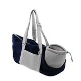 Cozy Winter Pet Carrier for Small Dogs and Cats Warm Fleece-Lined Travel Bag with Breathable Mesh, V1341-ZY-7S98VBKS-DARKBLUE