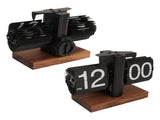 Digital Flip Down Clock Retro Automatic Turning Battery Operated Mechanical Clock for Home Room V1294-YM0710-3115230113211