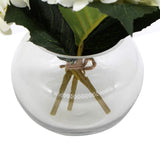 Premium Faux Hydrangea with Glass Vase 23cm V637-DP88014