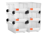 Plastic Stackable Bins, 37.7 x 21.5 x 18 cm , Plastic Containers for Organizing & V952-DDWLX6GZ14LTCARKA001V0