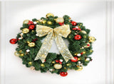 Jingle Jollys Christmas Wreath 60CM LED Garland Berries Bow Baubles Xmas Decor XM-TR-WRE-ORNAMENTS-2FT-LED