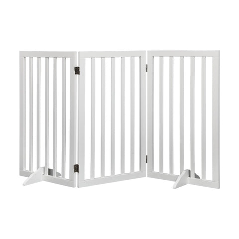 PaWz Wooden Pet Gate Dog Fence Safety White 400x 3MM PT1060-3XL-WH