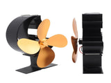 Wood Stove 4 Blades Fireplace Heat Powered Fast Warm Circulation Moon Star Pattern Termal V1294-YM0706-3114230120212