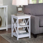 Sarantino Orson 2-Tier Bedside Table - White TBL-056-06-WHT