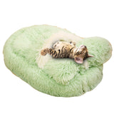 Dog Bed with Cover Cave, Orthopedic Dog Bed with Blanket, Pet Bed Cozy Cuddler Mat, Anti-Anxiety V1107-135-39354-GRN
