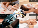 Half Moon Floor Fill Lamp for Salon Tattoo Eyelash Makeup Beauty LED Lash Light Gold V201-BTHDM6XGO8AU