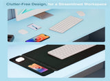 Laser Wireless Charging Desk Mat Black V1031-WC-MATB-792