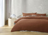Accessorize Augusta Terracotta Crinkled Look Quilt Cover Set Double V442-HIN-QUILTCS-AUGUSTA-TERRACOTTA-DS