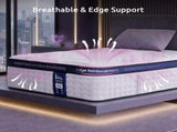 Levitex 35CM King Single Mattresses Gel Memory Foam and 7-Zone Ergonomic Pocket Spring, Anti-Roll MATTRESS-F-OMNI-35-KS