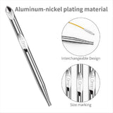 Tunisian Crochet Hook Set with Cable Aluminium Interchangeable 26 Pcs pwm25 V1370-AZ4-07682
