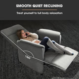 FORTIA Electric Armchair Recliner, Single Fabric Chair, Grey V219-HELMCRFO5GYA