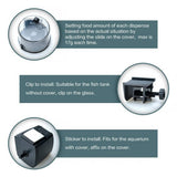 Automatic Fish Feeder Aquarium Food Dispenser Digital Auto Timer Vacation Feeder for Home Office V1366-AZ2-W-24360