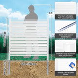 48" W x 48" H Vinyl Privacy Fence Panels, Air Conditioner Fence, Outdoor Privacy Screens for Trash V952-PVCYSWLMB48X1YA2SV0