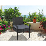 Gardeon Outdoor Dining Chairs Patio Furniture Rattan Lounge Chair Cushion Felix ODF-CHAIR-TEA-BK