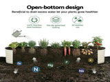 Green Fingers Oval Raised Garden Bed Galvanised Planter Box Rust Resistant 240x60x45cm White GB-OVAL-2406045-WH