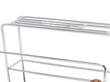 Cutting Board Rack Organizer Stainless Steel Kitchen Countertop Utensil Holder with Drain Tray for V1294-YM0901-3118250144611