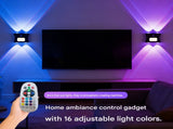 3PCS Smart Home Atmosphere Set Green USB Rechargeable Camera Humidifier & 2pcs Black RGB Motion V888-ELOSUNG53414