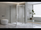 40mm Adjustable Contemporary Corner Sliding Chrome Shower Screen 90x92cm V63-848741