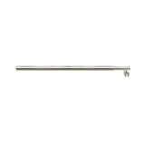 110cm Reeded Glass Shower Screen with Nickel F-Brackets and Round Pole V63-918561