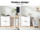 Artiss Filing Cabinet Files Storage Office Shelves File Organiser White 2 Drawer FURNI-B-CAB-2T-WH