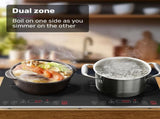 EUROCHEF Double Induction Benchtop Cooktop, 9 Heat Levels, Fast Electric Portable Cooker, Touch V219-COKICTEC35PA