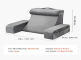 Reading Pillow, Backrest Support Pillow with Arm and 3 Pockets, Large Size Bed Pillow with Removable V952-CSYDZHS00000R36OL001V0