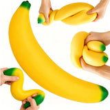 Giant Banana Squishy Fidget Toy, 47cm Oversized TPR Soft & Durable, Washable High-Rebound Stress V1385-XJNNL-ZM-001