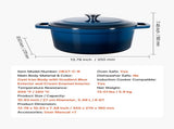 Enameled Cast Iron Dutch, 5.7L Pot with Lid and Dual Handles, Heavy-Duty Durable Cookware Pan, V952-ZTHLKX6QTTCT7F6PS001V0