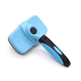 3 Pack Light Blue 17*10cm Self-Cleaning Pet Slicker Brush with 60 Degree Curved Pins - One-Click V888-ELOSUNG56205-5