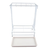 Umbrella Storage Rack Iron with Drip Tray 10 Holes 8 Hooks Umbrella Rack Stand for Home Hotel Lobby V1294-YM0716-3117220148212