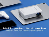 LED Projector Australia Home Cinema Projector Portable Mini Projector Built-In - White - Size 01 V1403-787-40120-WHT-01