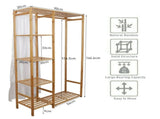 Open Wardrobe Clothes Rail Rack Hanging Garment Heavy Duty Organizer Coat Shelf V767-ZJJ217-G1