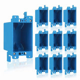 10-Pack Single Gang Electrical Outlet Box, Old Work Box,14 Cubic Inch, Ideal for Residential and V1192-AZ-W-20869