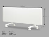 Nobo 1500W NTL4S15-FS40 Electric Panel Heater Thermostat & Castors