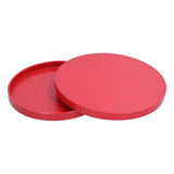 2Pcs/Set Red Round Tray Tea Cup Fruit Dessert Plate Serving Tray for Hotel Restaurant Home V1294-YM0901-3118210229211