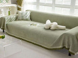 180*340CM Green Premium Polyester Sofa Throw Blanket, Multi-Seasonal Use, Sofa Protector V888-ELOSUNG21120