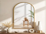 Embellir 86x50cm Arched Wall Mirror Vanity Makeup Home Decor MM-E-WALL-OVAL-GD-5086