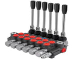 Hydraulic Directional Control Valve, 6 Spool Hydraulic Spool Valve, 11 GPM Hydraulic Loader Valve, V952-KZFFXYC611GPMFJ1GV0