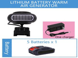 Portable Lithium Battery Fan with 3-in-1 Heating and Defogging,Large-Capacity Battery for V1189-LWWAL-20260401-06988