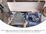 1Set Grey Travel Packing Cubes Luggage Organizer Bag Set with Mesh Lid and Handle V1192-AZ-W-24736