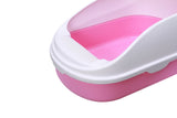 YES4PETS Large Portable Cat Toilet Litter Box Tray with Scoop and Grid Tray Pink V278-MSP-004-PINK-W-ZW-0001